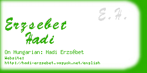 erzsebet hadi business card