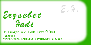 erzsebet hadi business card